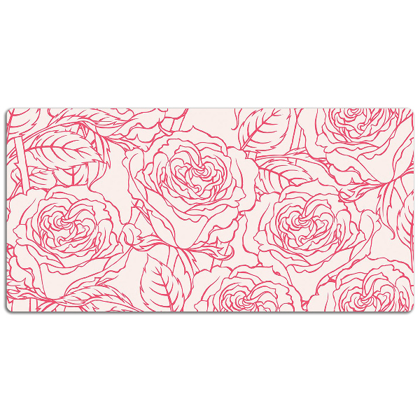 Skrivbordsunderlägg Rosor doodle