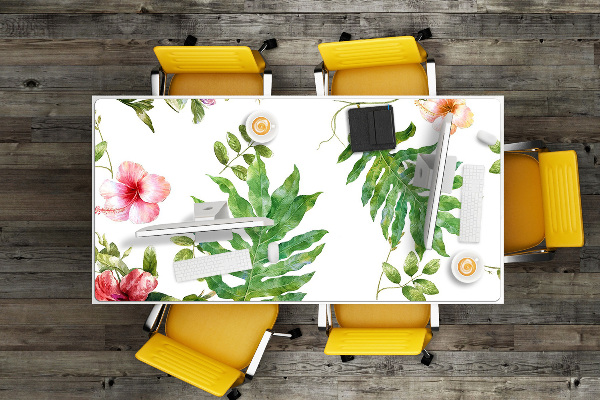 Skrivbordsunderlägg Blad och blommor