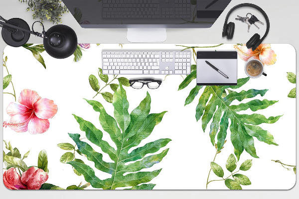 Skrivbordsunderlägg Blad och blommor