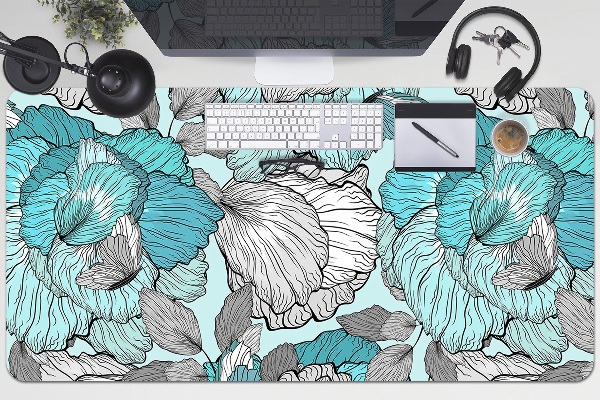 Skrivbordsunderlägg Doodle blommor