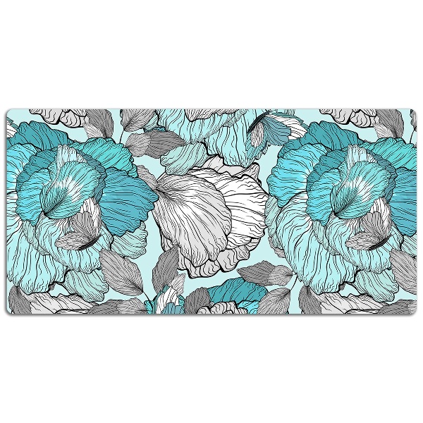 Skrivbordsunderlägg Doodle blommor