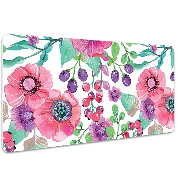 Skrivbordsunderlägg Blommor och bär