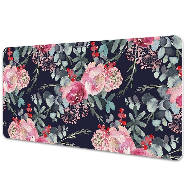 Skrivbordsunderlägg Blommor och löv