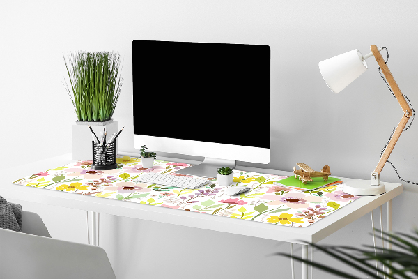 Skrivbordsmatta Färgglada blommor