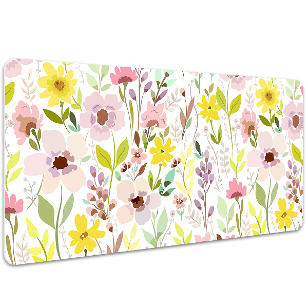 Skrivbordsmatta Färgglada blommor