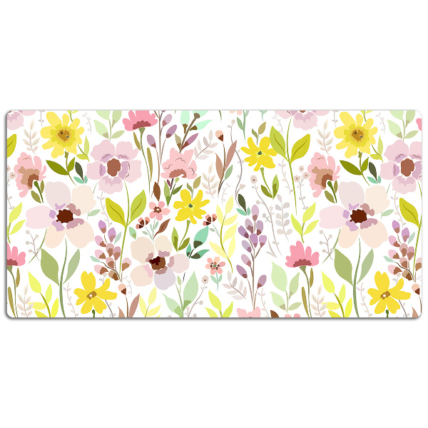 Skrivbordsmatta Färgglada blommor