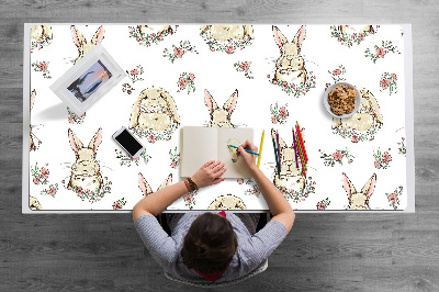 Skrivbordsmatta Ljusbruna kaniner