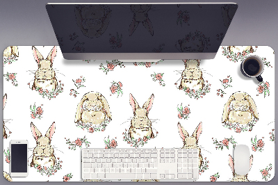 Skrivbordsmatta Ljusbruna kaniner