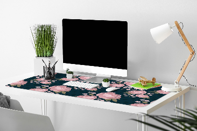 Skrivbordsmatta Rosa blommor