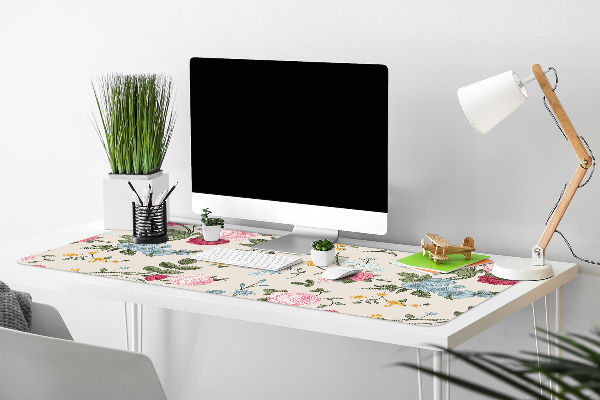 Skrivbordsmatta Färgglada blommor