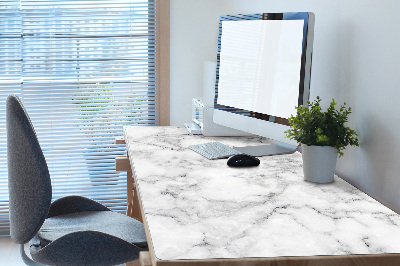 Skrivbordsmatta Vit marmor