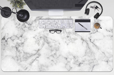 Skrivbordsmatta Vit marmor