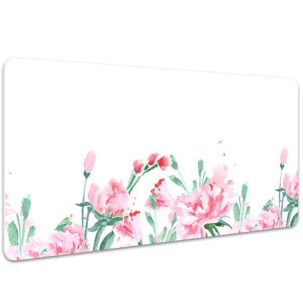 Skrivbordsmatta Rosa blommor