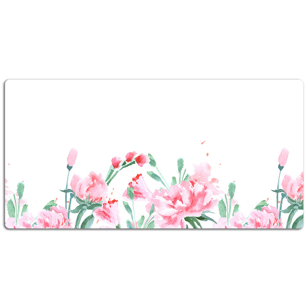 Skrivbordsmatta Rosa blommor