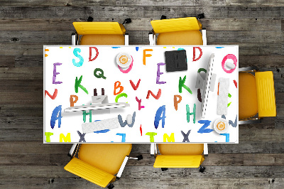 Skrivbordsunderlägg Färgglada bokstäver