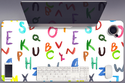 Skrivbordsunderlägg Färgglada bokstäver