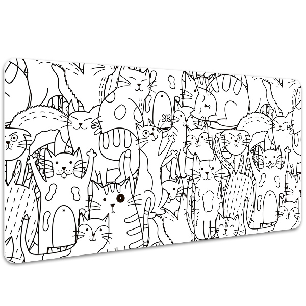 Skrivbordsunderlägg Doodle -stil katter