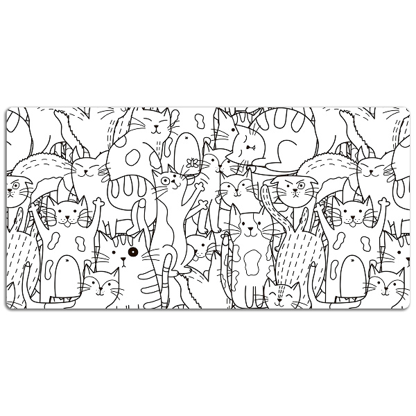 Skrivbordsunderlägg Doodle -stil katter