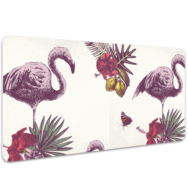 Skrivbordsunderlägg Flamingo & Hibiscus