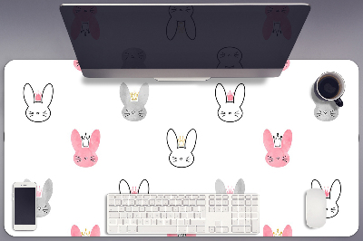 Skrivbordsunderlägg Kaniner i kronorna