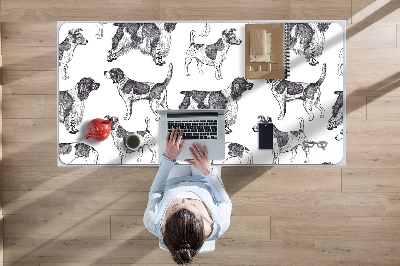 Skrivbordsmatta Hundmönster