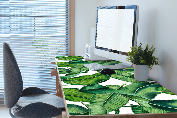Skrivbordsmatta Gröna stora blad