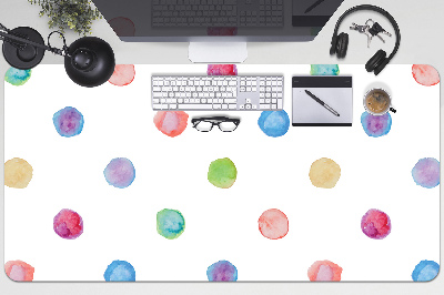 Skrivbordsunderlägg stort Färgglada prickar