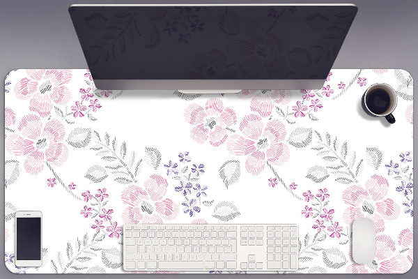 Skrivbordsunderlägg Blommönster