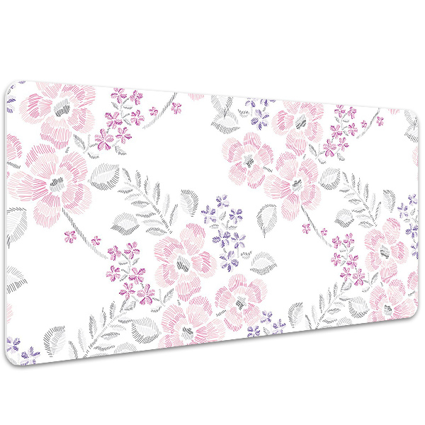 Skrivbordsunderlägg Blommönster
