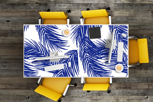 Skrivbordsunderlägg Marinblå blad