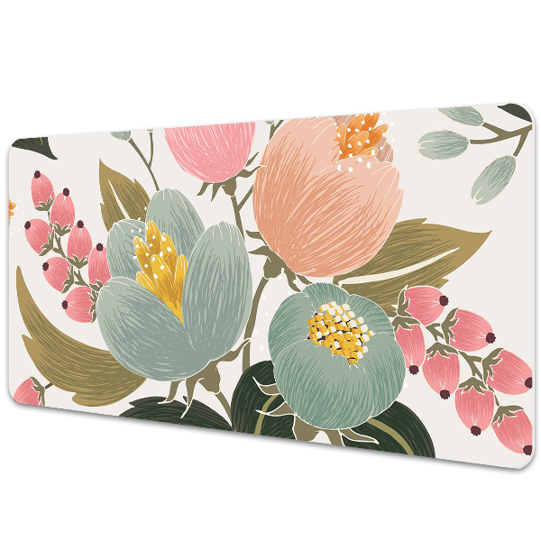 Skrivbordsunderlägg Målade blommor