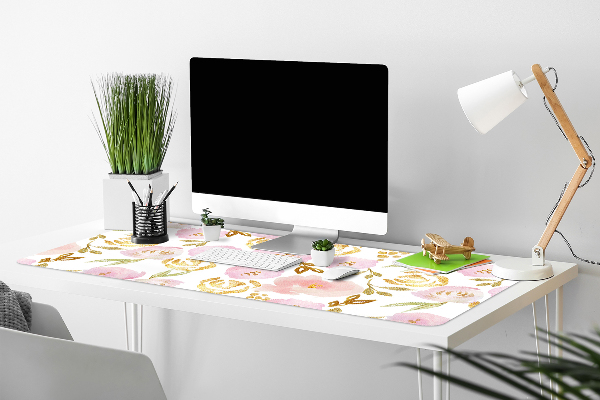 Skrivbordsunderlägg Rosa blommor