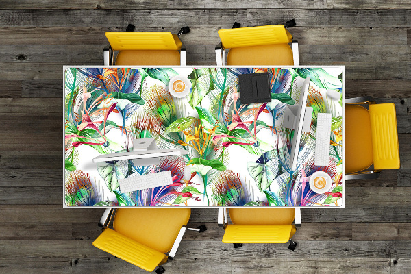 Skrivbordsunderlägg Färgglada blommor