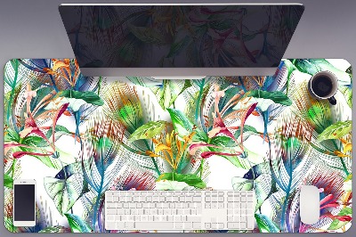 Skrivbordsunderlägg Färgglada blommor