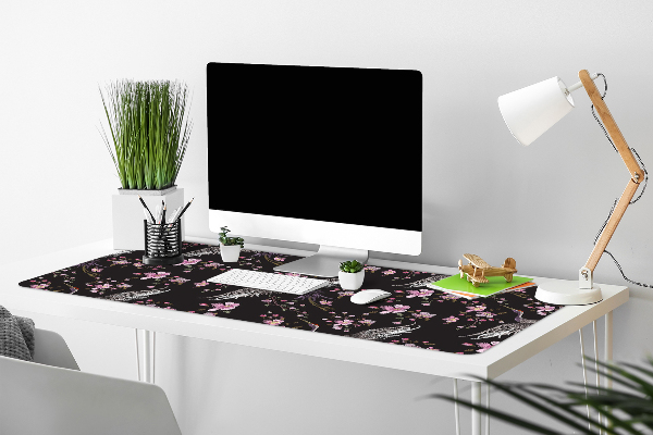 Skrivbordsunderlägg Hägrar och blommor