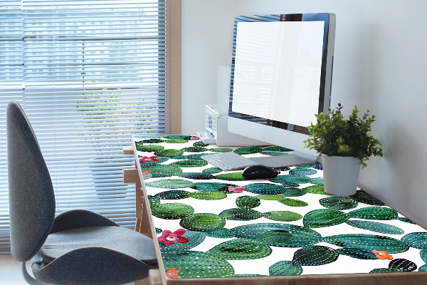 Skrivbordsunderlägg Kaktus med blommor