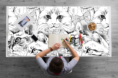Skrivbordsunderlägg Skissade katter