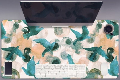 Skrivbordsunderlägg Akvarellfåglar