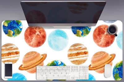 Skrivbordsunderlägg Färgglada planeter