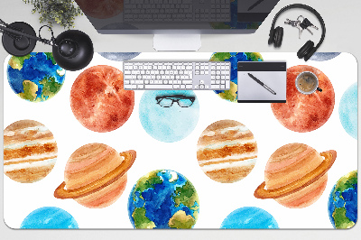 Skrivbordsunderlägg Färgglada planeter