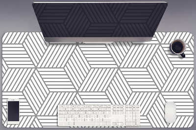 Skrivbordsunderlägg Grå 3D -kuber