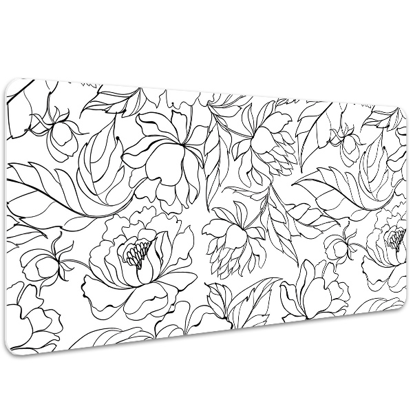 Skrivbordsunderlägg stort Pionblommor