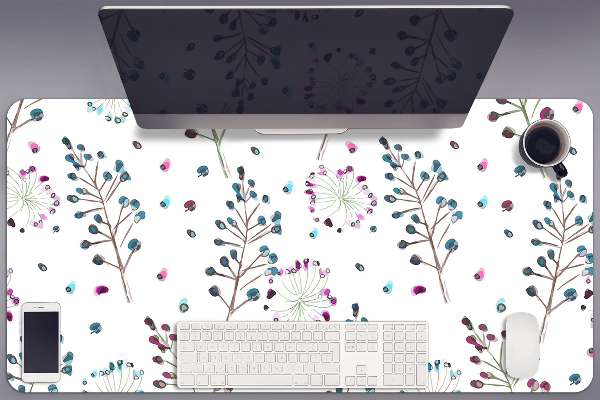 Skrivbordsunderlägg stort Blommotiv