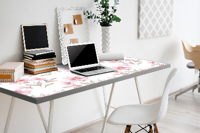 Skrivbordsunderlägg stort Rosa blommor