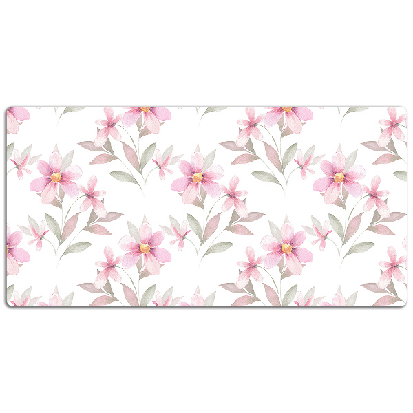 Skrivbordsunderlägg stort Rosa blommor