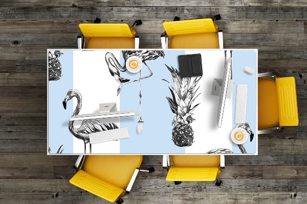 Skrivbordsunderlägg stort Flammande och ananas