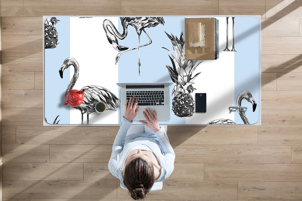 Skrivbordsunderlägg stort Flammande och ananas
