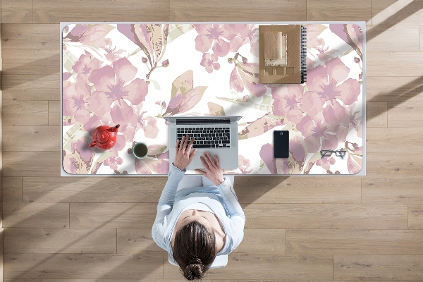 Skrivbordsunderlägg stort Hibiskus blekrosa