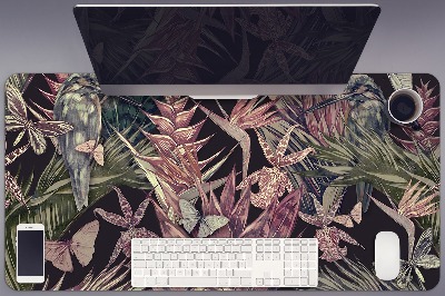 Skrivbordsunderlägg stort Kolibri och fjärilar