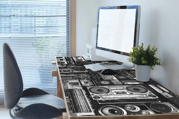 Skrivbordsunderlägg stort Old school boombox